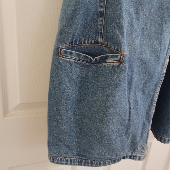 Denim Romper Skort Sleeveless Pockets Size 9/10 Med 80s READ - Picture 2 of 12
